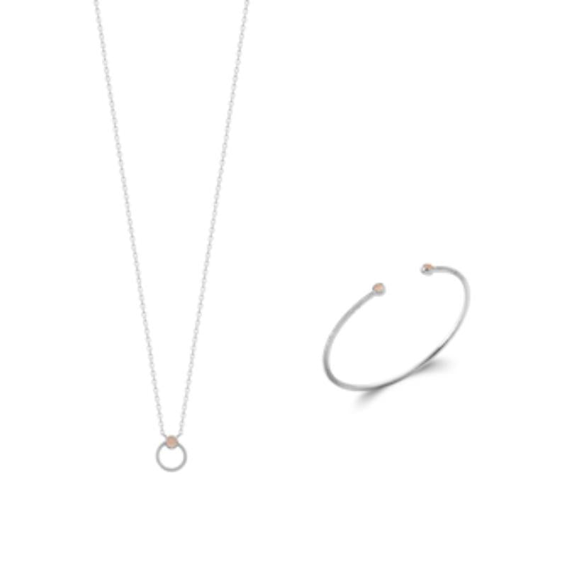 Coque de Nacre Collier argent 873513