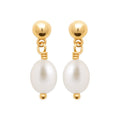 Coque de Nacre Boucles d'oreilles plaqué or 230655014