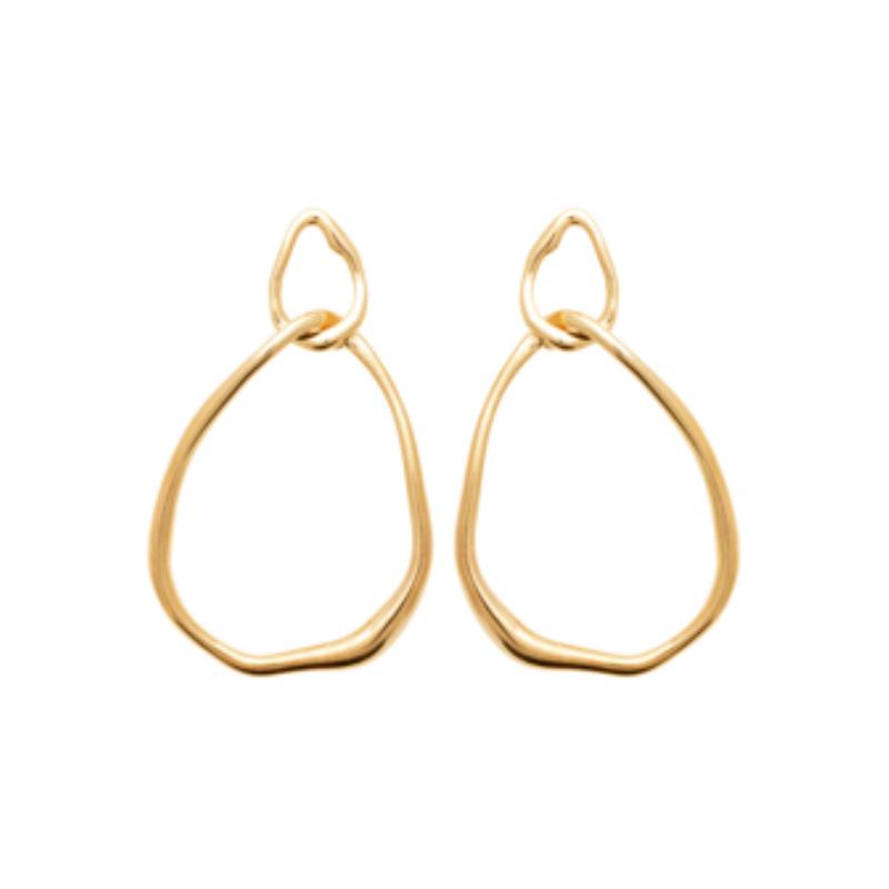 Coque de Nacre Boucles d'oreilles pendantes plaqué or 23050500