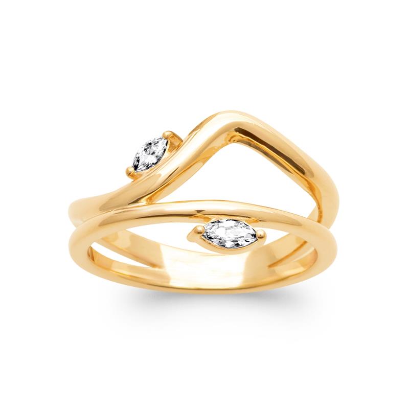 Coque de Nacre Bague plaqué or 20011910