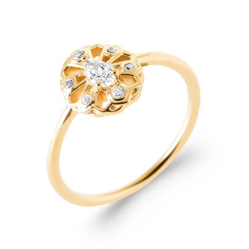 Coque de Nacre Bague plaqué or 20004910