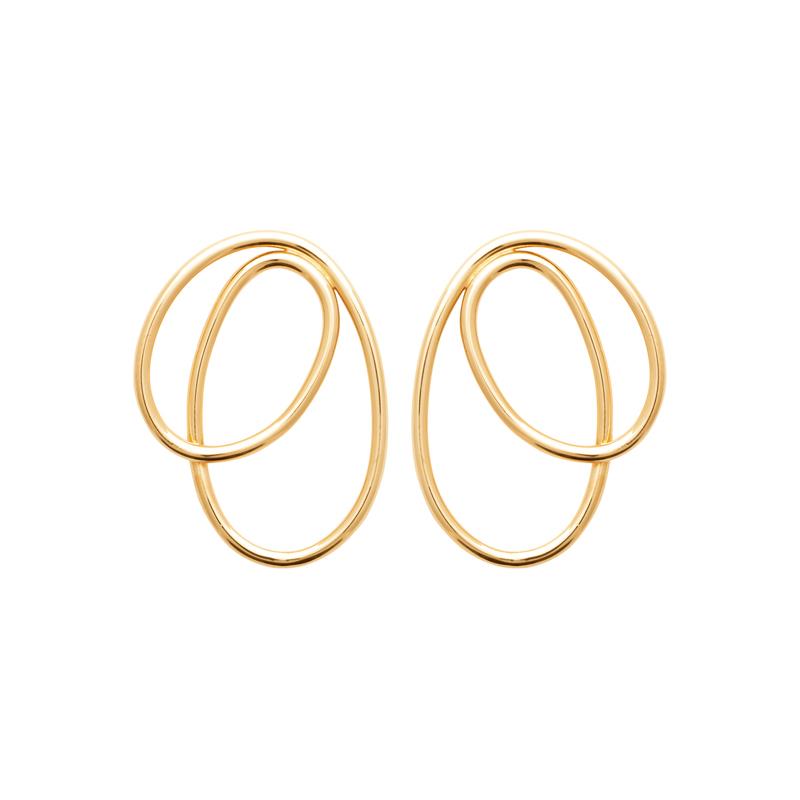 Coque de Nacre Boucles d'oreilles pendantes plaqué or 23050700