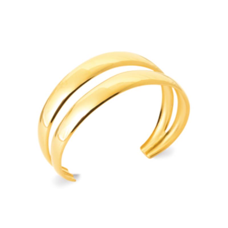 Coque de Nacre Bracelet jonc acier doré 312226