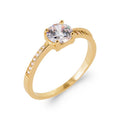 Coque de Nacre Bague solitaire plaqué or 2249210