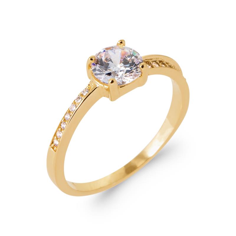 Coque de Nacre Bague solitaire plaqué or 2249210
