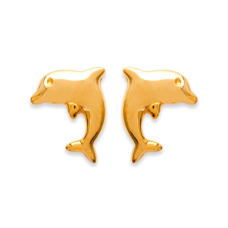 Coque de Nacre Puces d'oreilles plaqué or 249431
