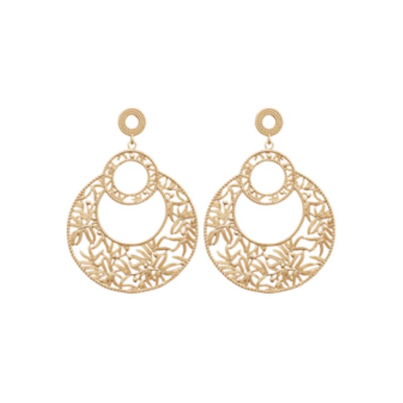 Coque de Nacre Boucles d'oreilles pendantes plaqué or 23003500