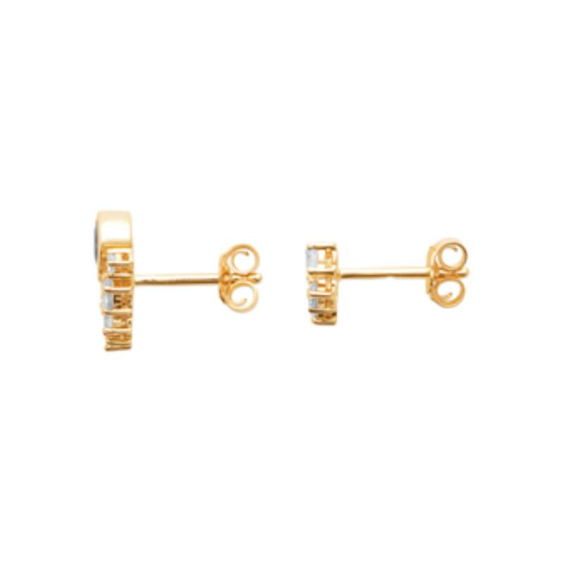 Coque de Nacre Puces d'oreilles plaqué or 23056307