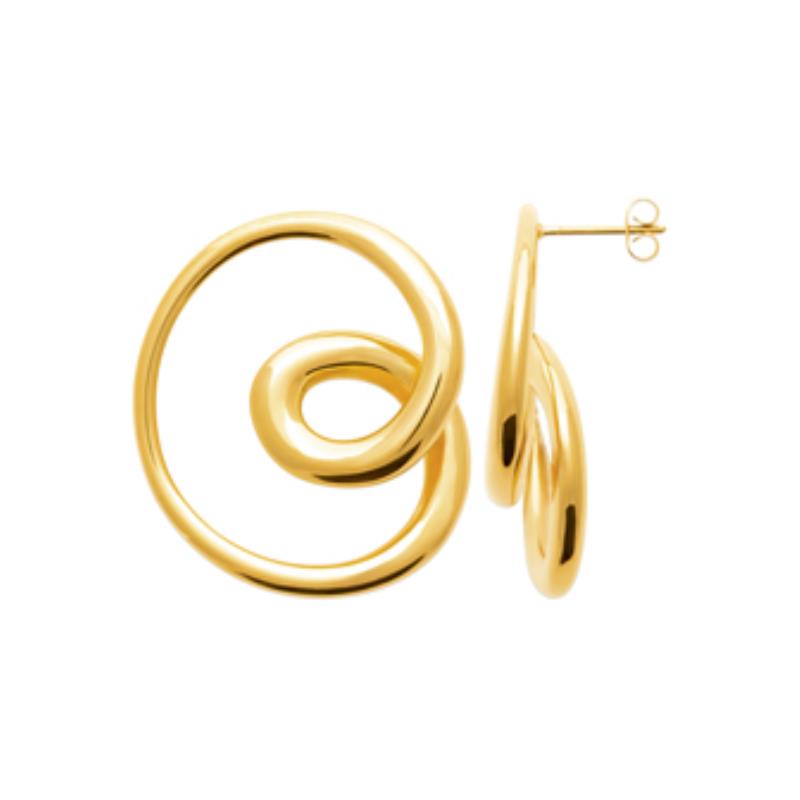 Coque de Nacre Boucles d'oreilles acier doré 3121609