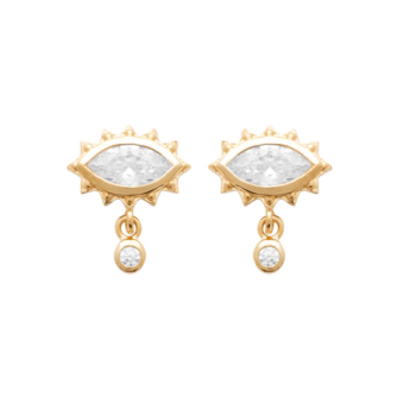 Coque de Nacre Boucles d'oreilles pendantes plaqué or 23038310