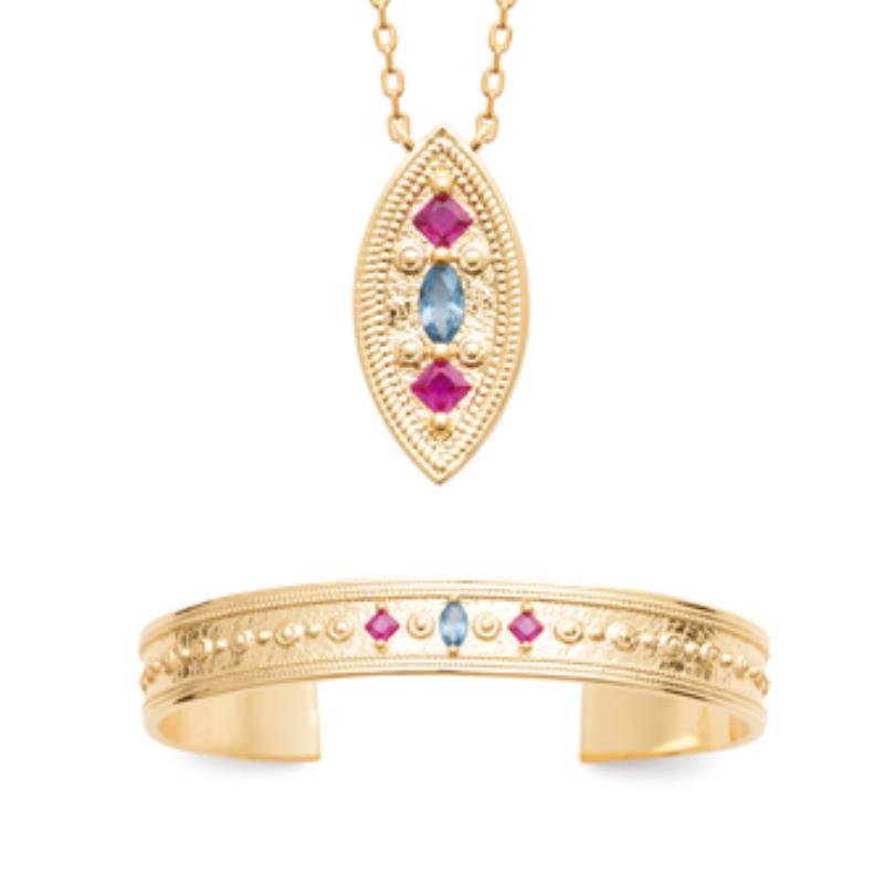 Coque de Nacre Collier plaqué or 974230