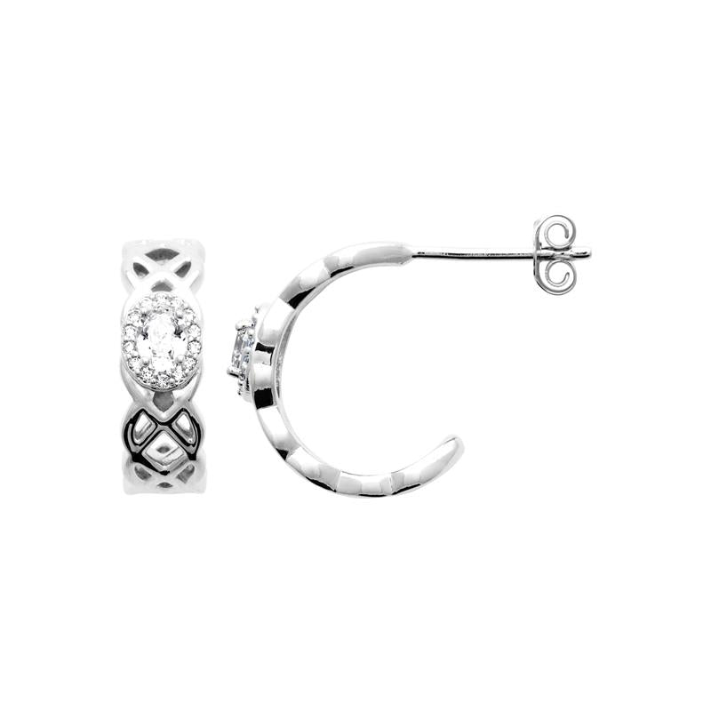 Coque de Nacre Créoles argent 1685710