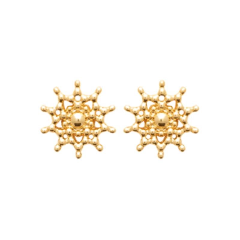 Coque de Nacre Puces d'oreilles plaqué or 23055100