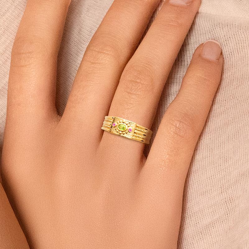 Coque de Nacre Bague plaqué or 20000805