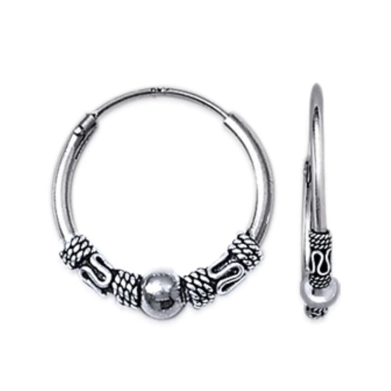 Coque de Nacre Créoles argent 1600318