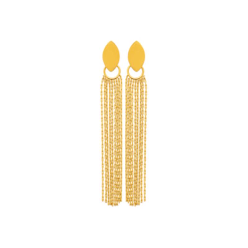 Coque de Nacre Boucles d'oreilles pendantes acier doré 3122709