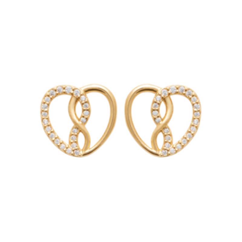 Coque de Nacre Puces d'oreilles plaqué or 23028610