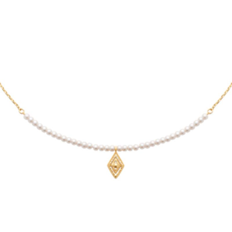 Coque de Nacre Collier plaqué or 974067