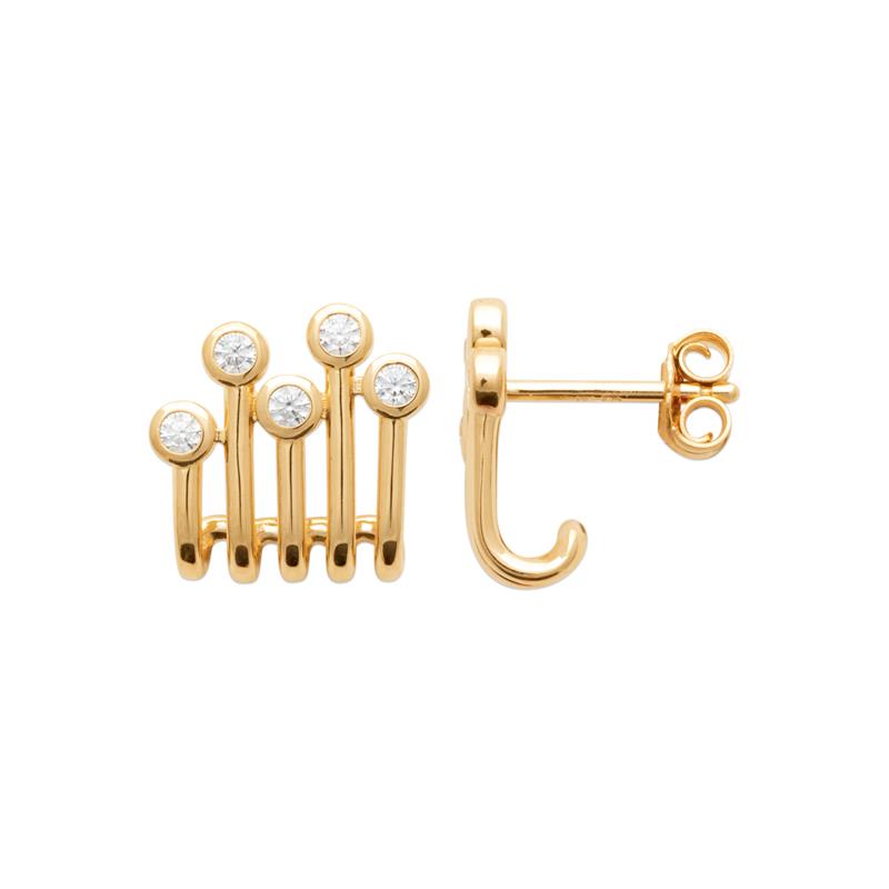 Coque de Nacre Boucles d'oreilles plaqué or 23062310