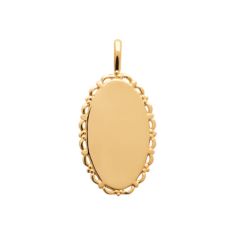 Coque de Nacre Médaille plaqué or 2770200