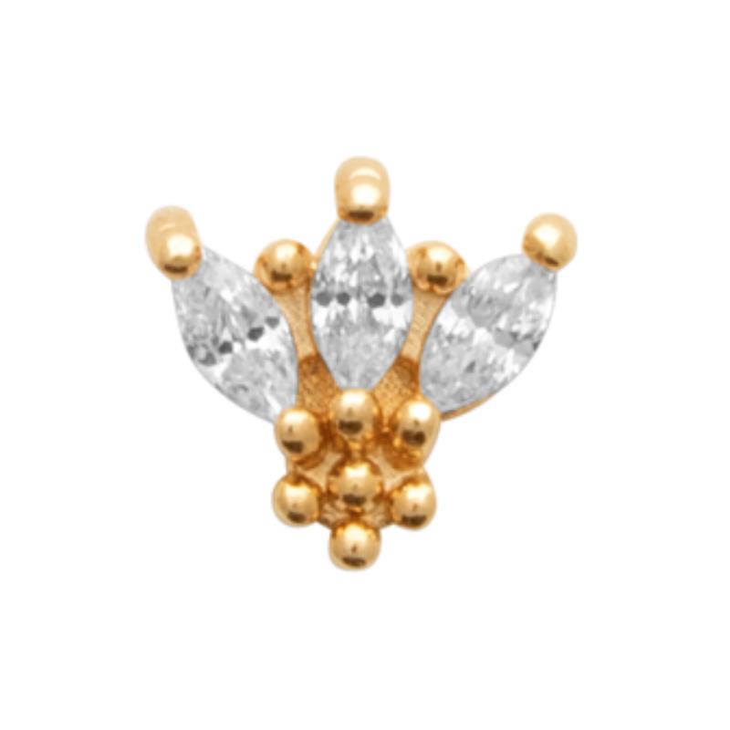 Coque de Nacre Piercing plaqué or 23067910
