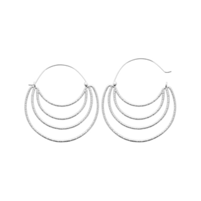 Coque de Nacre Créoles argent 7646600