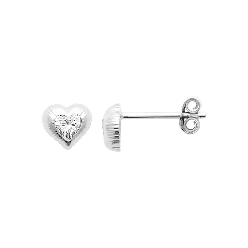 Coque de Nacre Puces d'oreilles argent 13082110