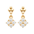 Coque de Nacre Puces d'oreilles plaqué or 23056610