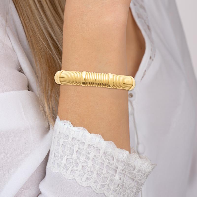 Izee Bracelet jonc acier doré 312396