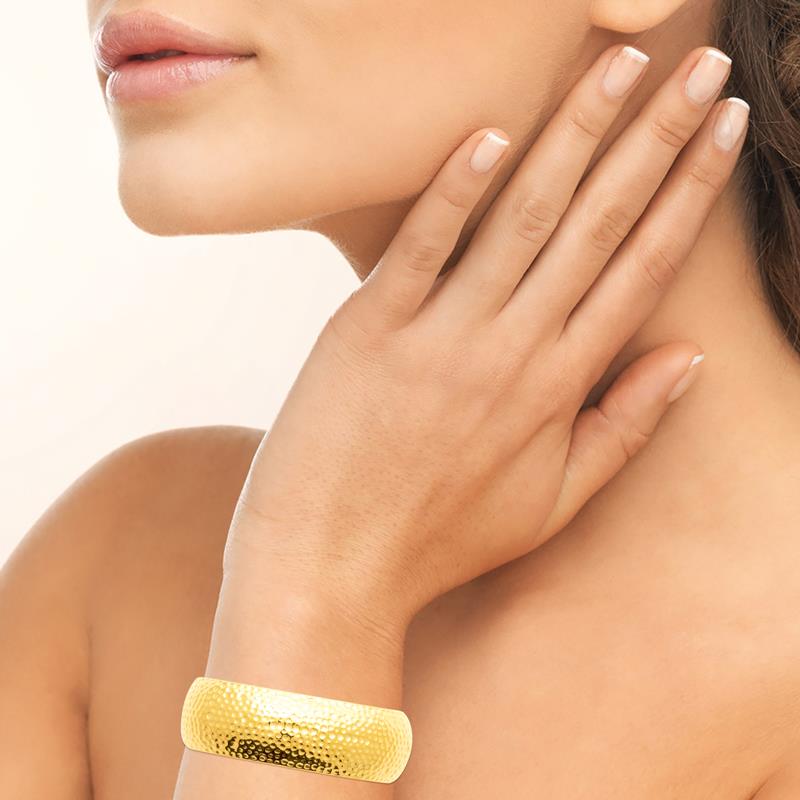 Coque de Nacre Bracelet jonc acier doré 312294