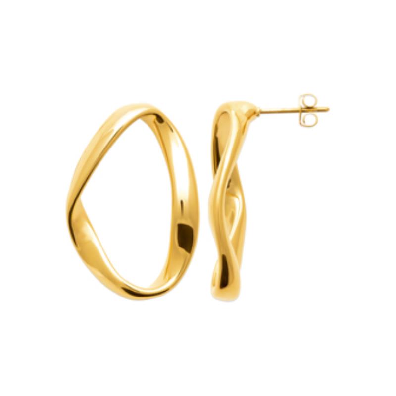 Coque de Nacre Boucles d'oreilles acier doré 3122309