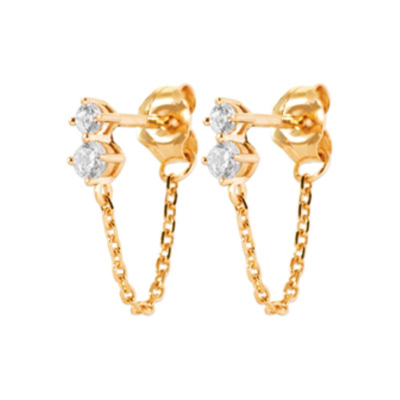 Coque de Nacre Boucles d'oreilles pendantes plaqué or 23058210