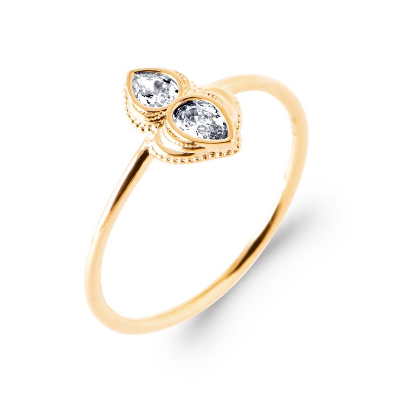 Coque de Nacre Bague plaqué or 20020910