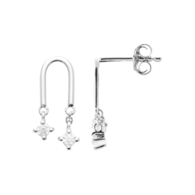 Coque de Nacre Puces d'oreilles argent 13060310