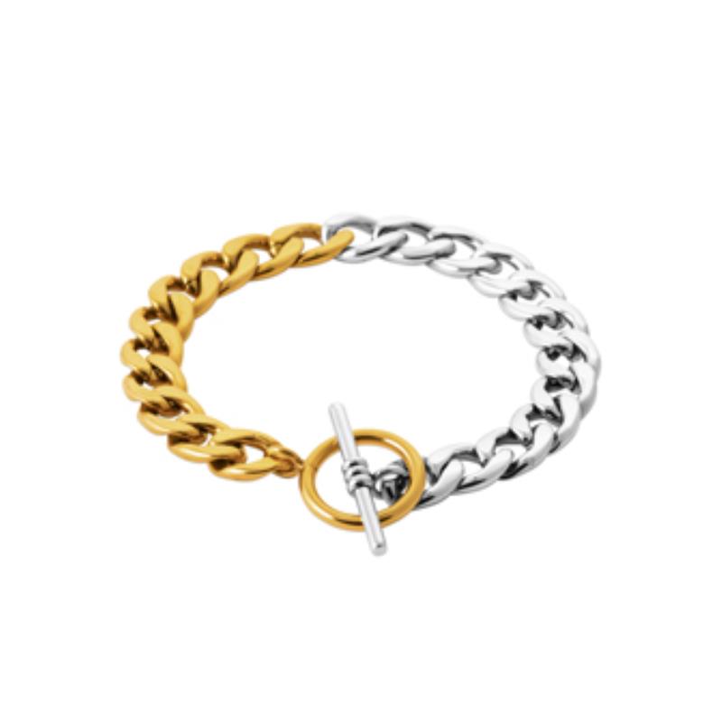 Coque de Nacre Bracelet acier doré 312186