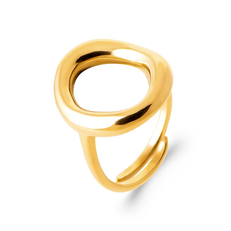 Izee Bague acier doré 3416909