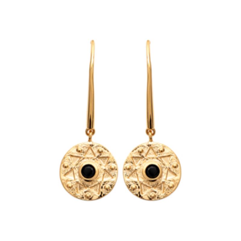 Coque de Nacre Boucles d'oreilles pendantes plaqué or 2560707