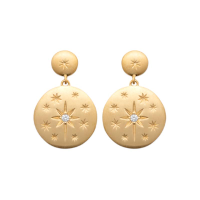 Coque de Nacre Boucles d'oreilles pendantes plaqué or 2581910