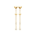 Coque de Nacre Boucles d'oreilles pendantes plaqué or 23082310