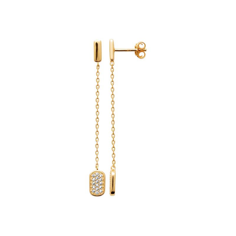 Coque de Nacre Boucles d'oreilles pendantes plaqué or 23065910