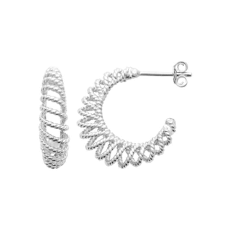 Coque de Nacre Créoles argent 7673400