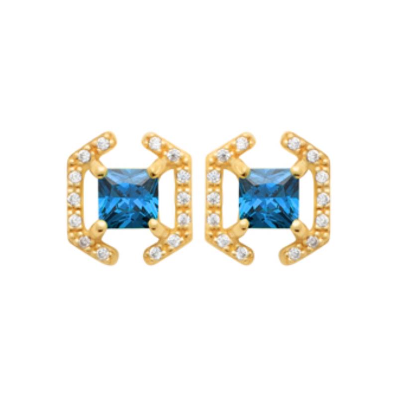 Coque de Nacre Puces d'oreilles plaqué or 23023140