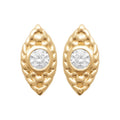 Coque de Nacre Puces d'oreilles plaqué or 23017210