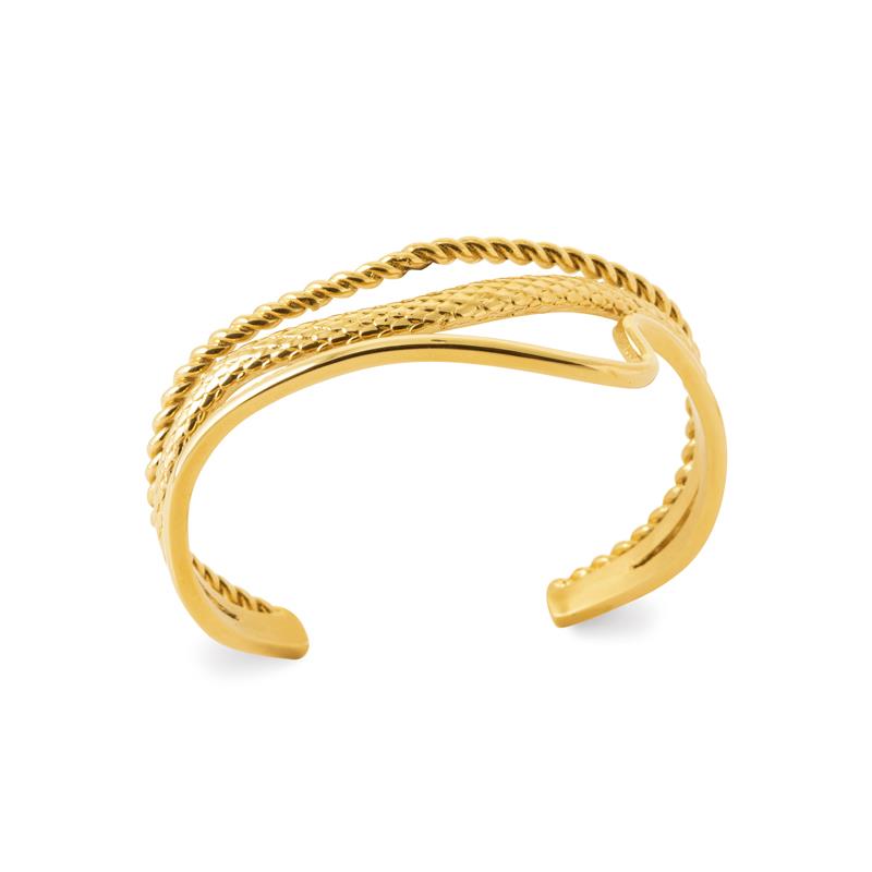 Izee Bracelet jonc acier doré 312367
