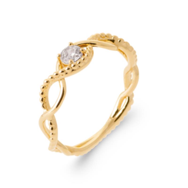 Coque de Nacre Bague solitaire plaqué or 2958810