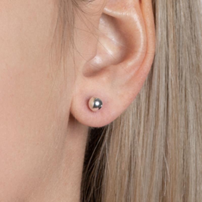 Coque de Nacre Puces d'oreilles argent 70240326