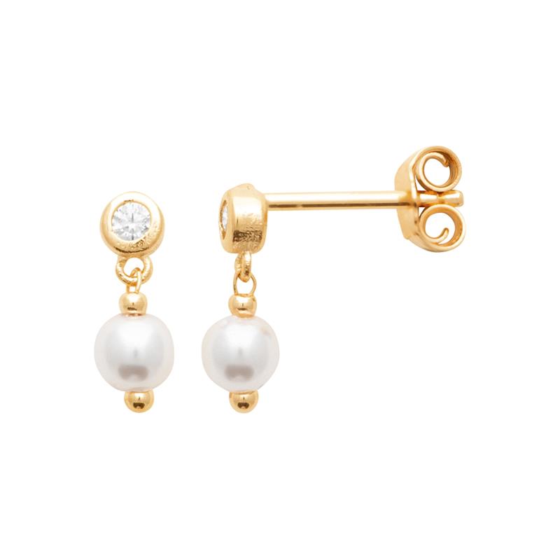 Coque de Nacre Boucles d'oreilles pendantes plaqué or 230545014