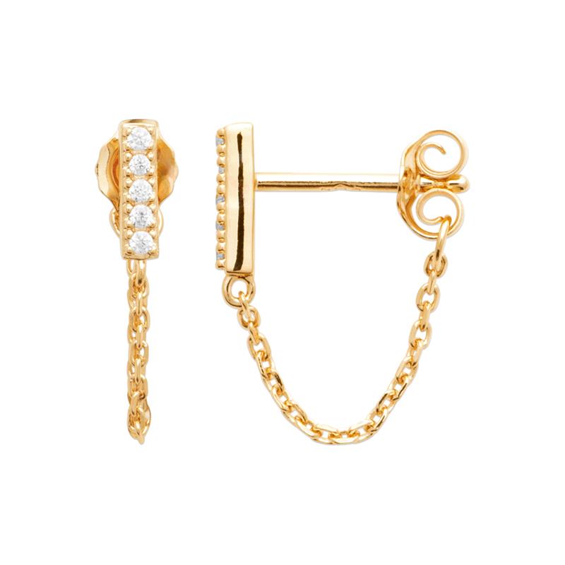Coque de Nacre Boucles d'oreilles pendantes plaqué or 23058010