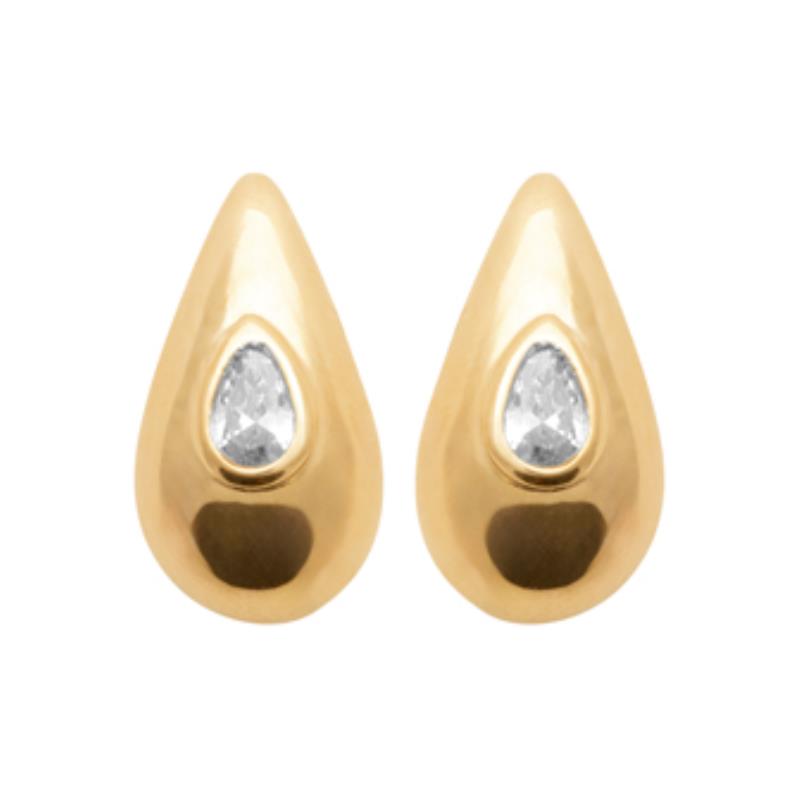 Coque de Nacre Puces d'oreilles plaqué or 23064210
