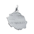Coque de Nacre Pendentif carte argent 1481545